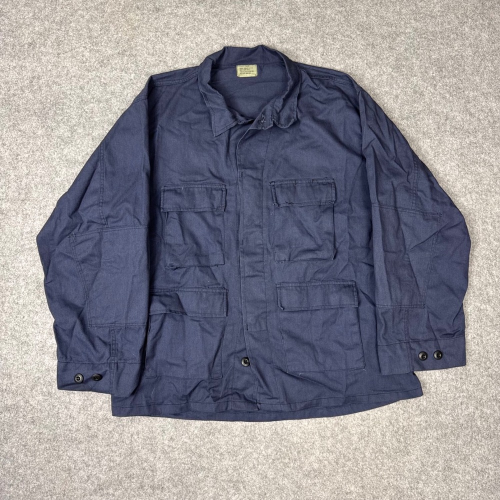 Military Issue Navy BDU Field Jacket Mens XL Regular Utility Coat 8415-01-084